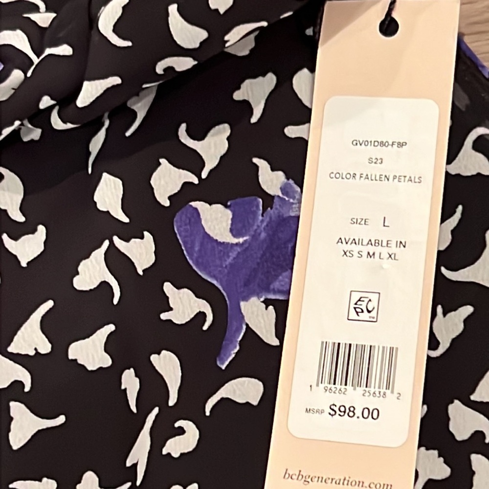 NWT BCBG Generation Relax Halter Neck Tie Chiffon Mini Fallen Petal Large - Picture 4 of 16